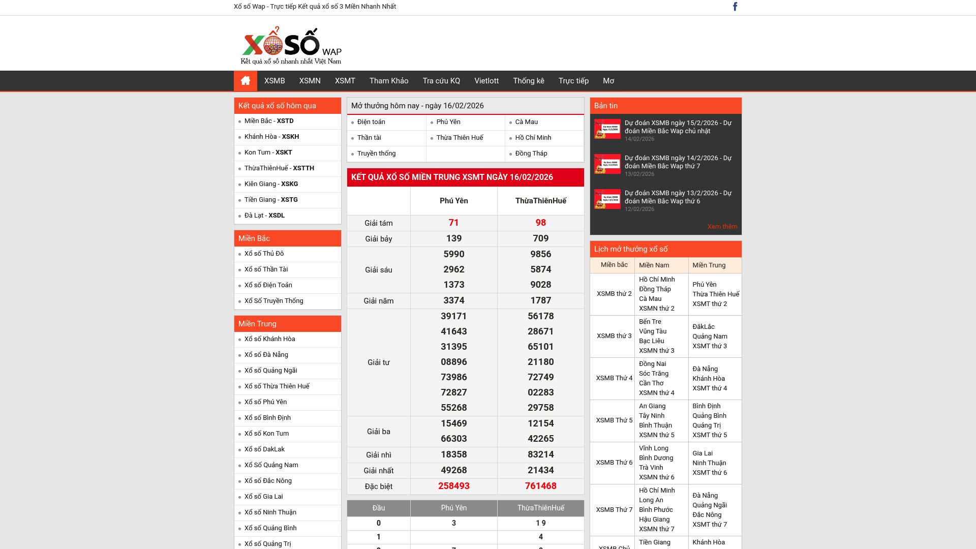 Kết quả xổ số