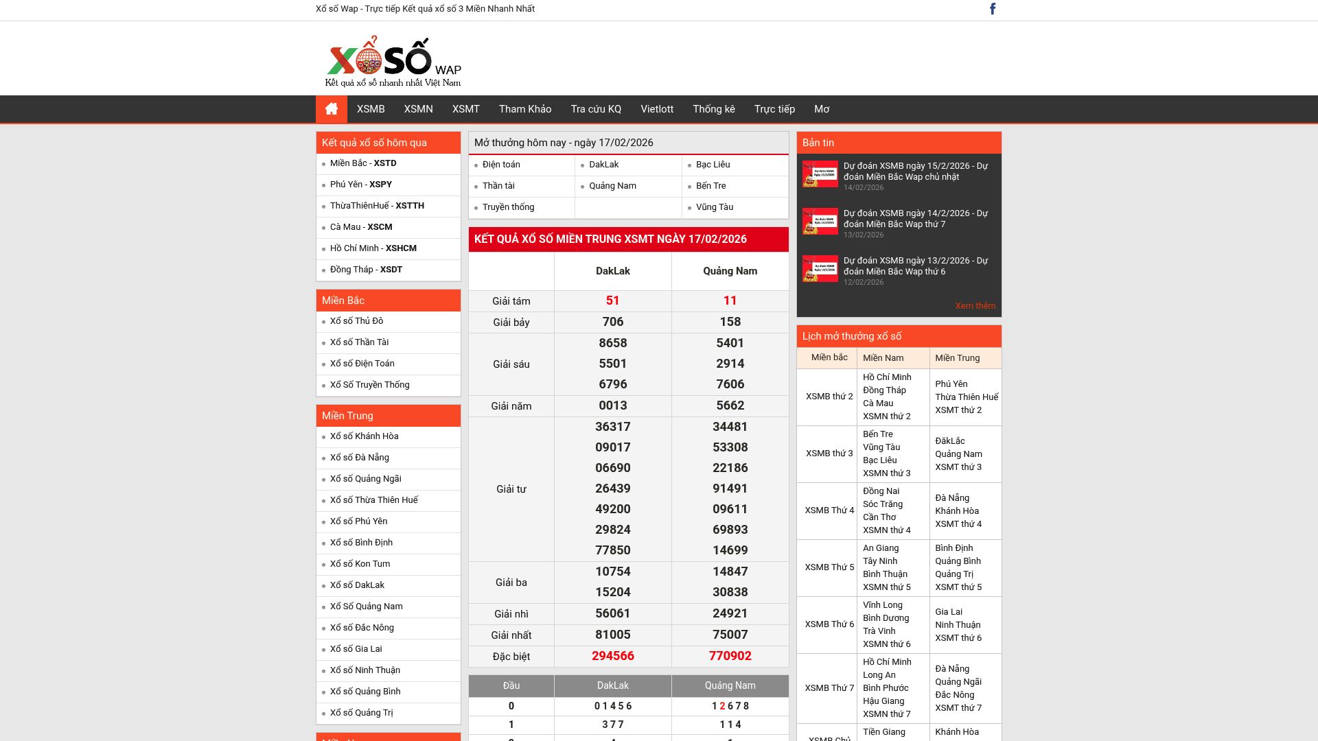 Kết quả xổ số