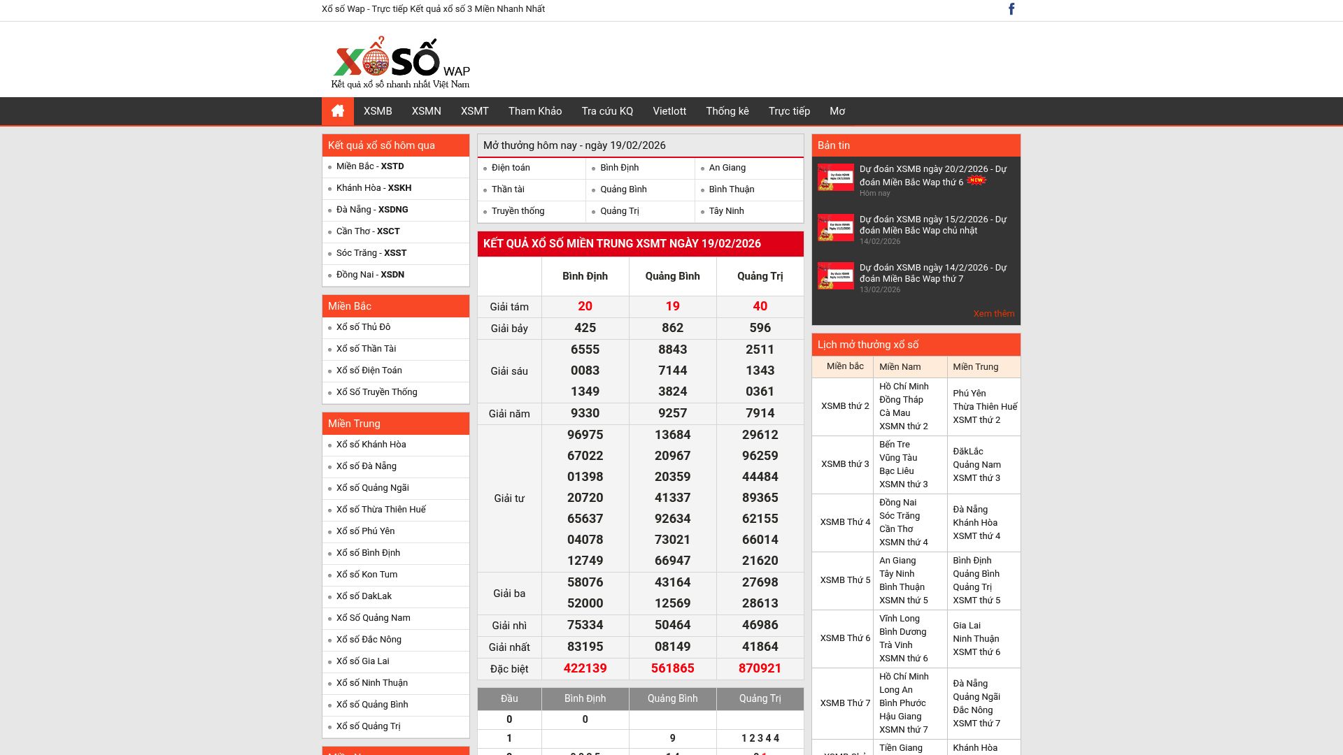 Kết quả xổ số